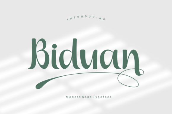 Biduan: A Modern Sans Serif for Elegant Branding