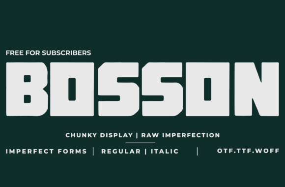 Bosson: A Bold Display Font for Editorial Impact