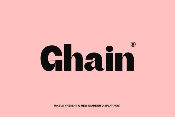 Ghain: A Futuristic Sans Serif Display Font