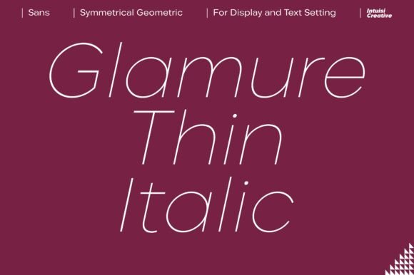 Glamure Thin Italic: The Ultimate Luxury Typeface