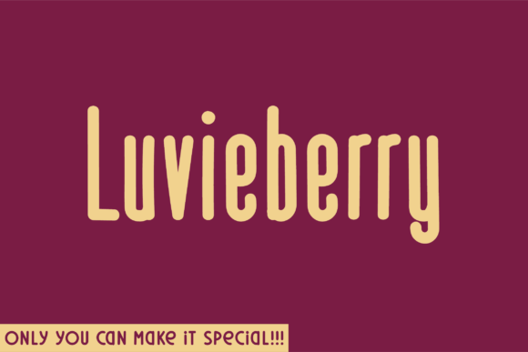 Luvieberry: A Natural Handwritten Font for Makers