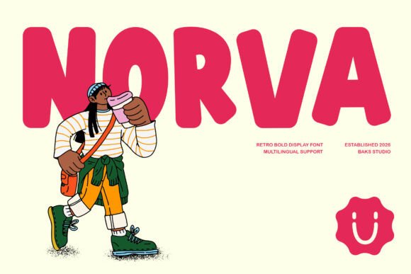 Norva: The Retro Bold Display Font for Makers