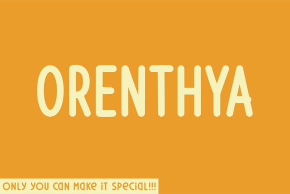 Orenthya: A Unique Handwritten Font for Digital Design
