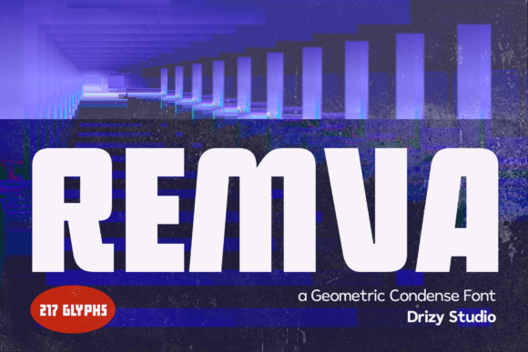 Remva: A Modern Geometric Condensed Font for Brands